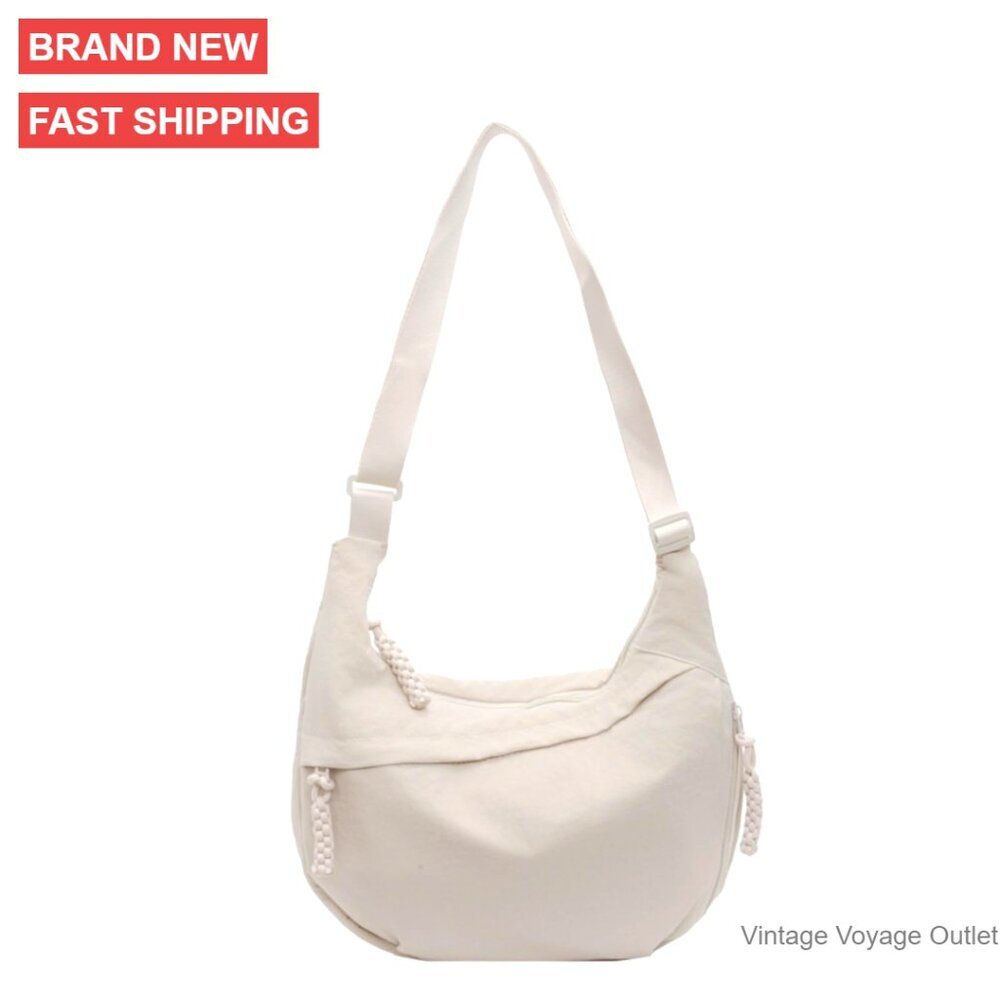 Lightweight Nylon Crossbody Hobo Bag With Inner Dumpling Organizer